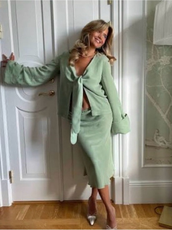 Djerf Avenue Other - Djerf Avenue Pistachio Dream Top and Skirt Set